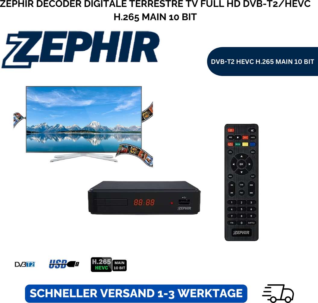 Decoder Digitale Terrestre DVB-T2 H265