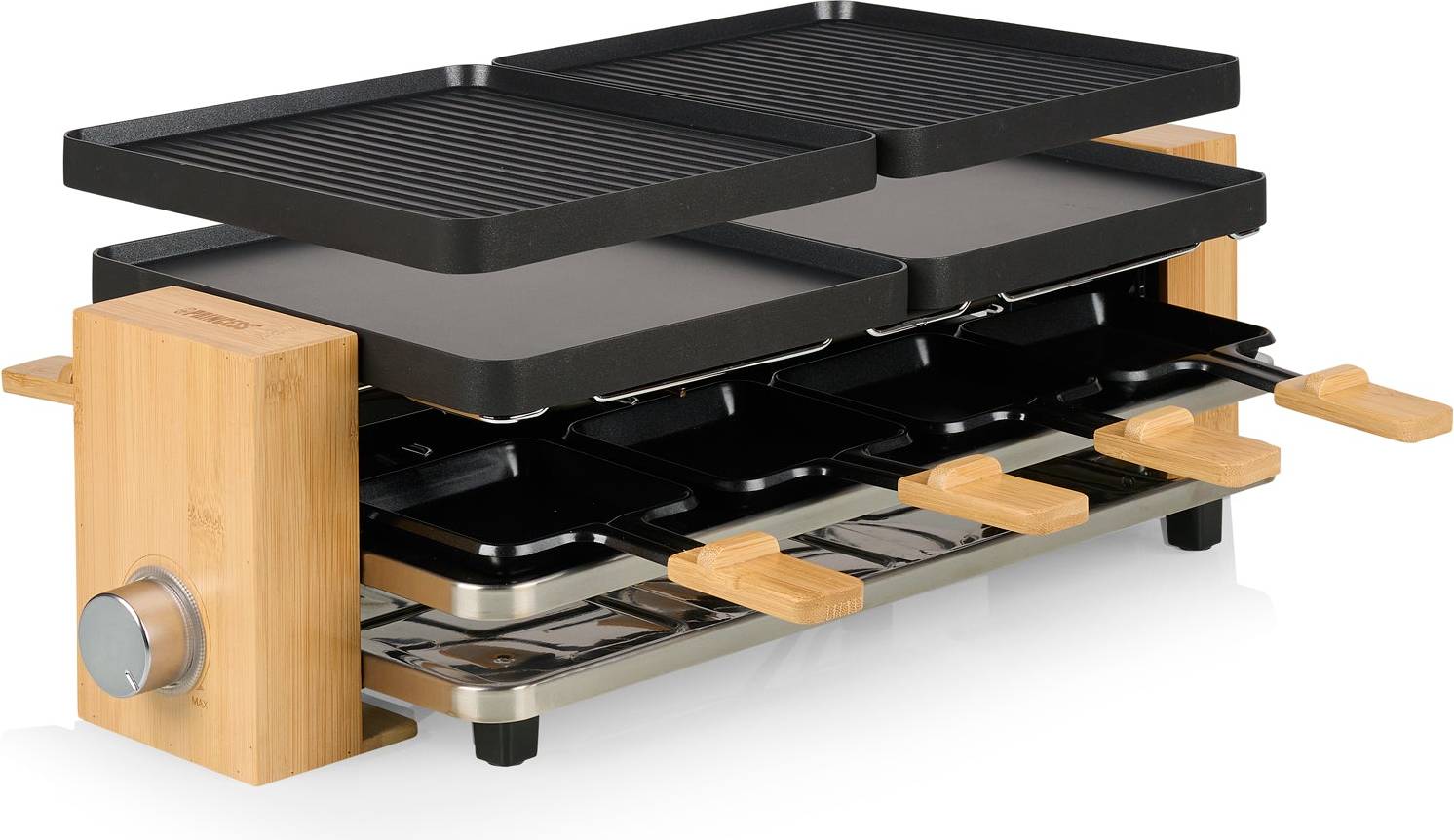 Crepe maker Princess Raclette Pure 8 Bamboo Toast & Vaffeljern