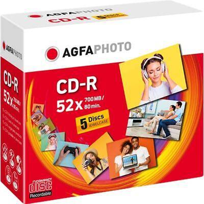AgfaPhoto 700MB 52x CD-R Jewel 5 Pack