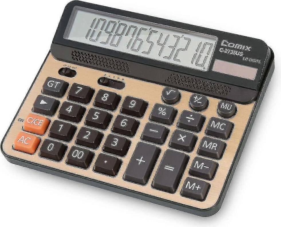 Kikidex Calculator 12 Digits Lcd Display Standard Function