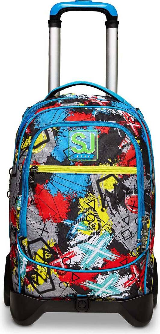 Backpack Trolley 2 Wheels Multicolour Polyester