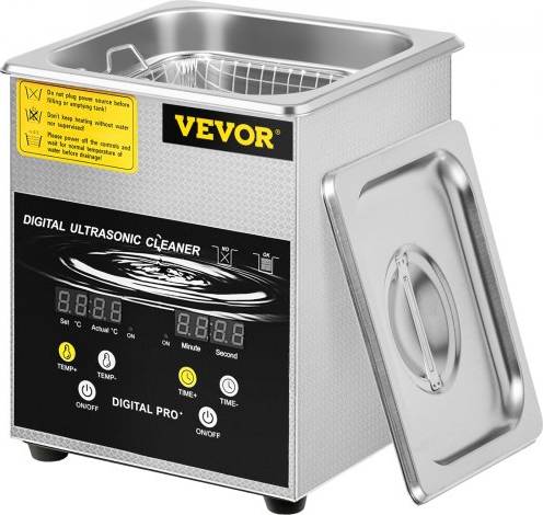 Ultrasonic cleaner VEVOR 2L Ultrasonic Cleaner Rensemaskine Rustfrit Stål