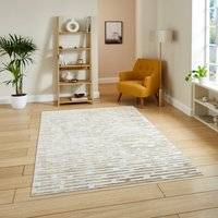 Think Rugs Mirage MR16 Metallic Effect Yarn Rug Beige cm