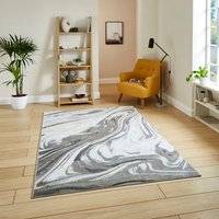 Think Rugs Tidal Mono Rug - Silver