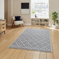 Think Rugs Coral Diamond Rug - Blue