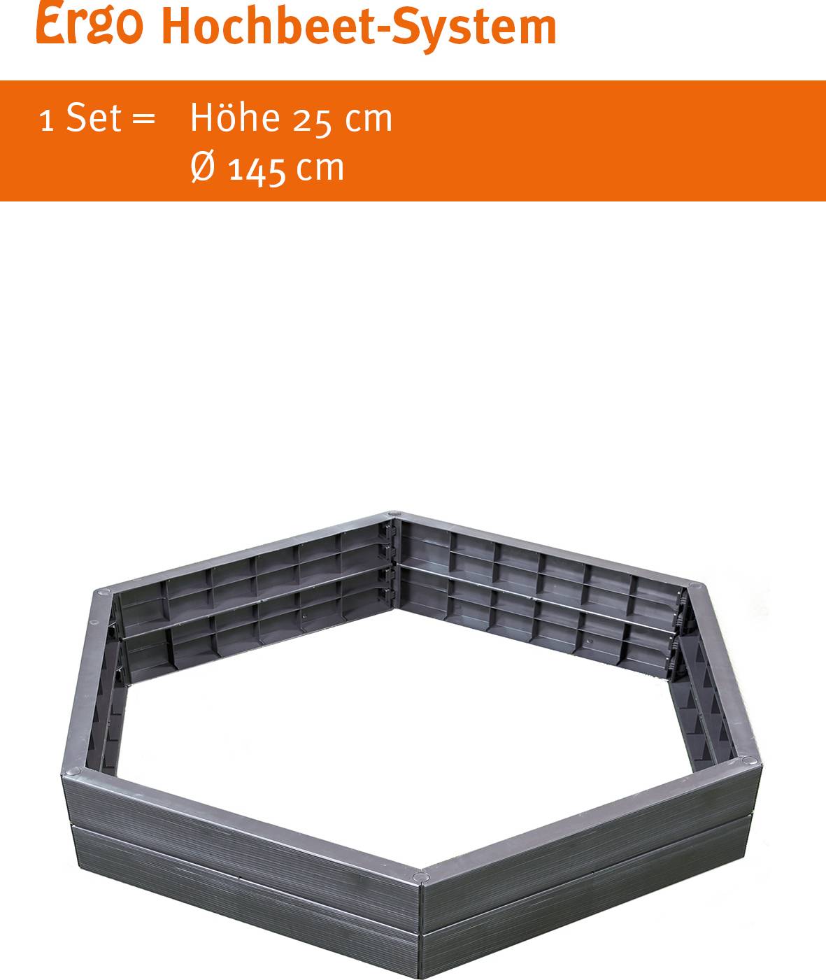 Modular Raised Bed XL Grey