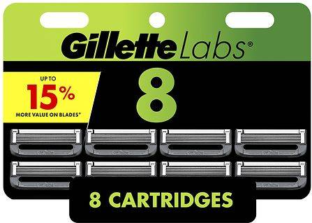 Gillette labs razor Gillette Men's Razor Blade Refills with Exfoliating and Heated Razor 8 ct