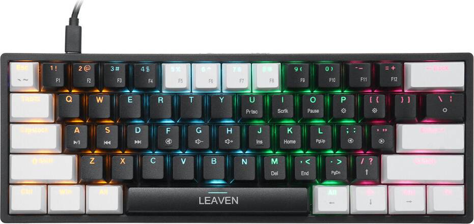 Greenzech Blue Switch 61 Keys PBT Translucent Dual-Color Injection Keyboard