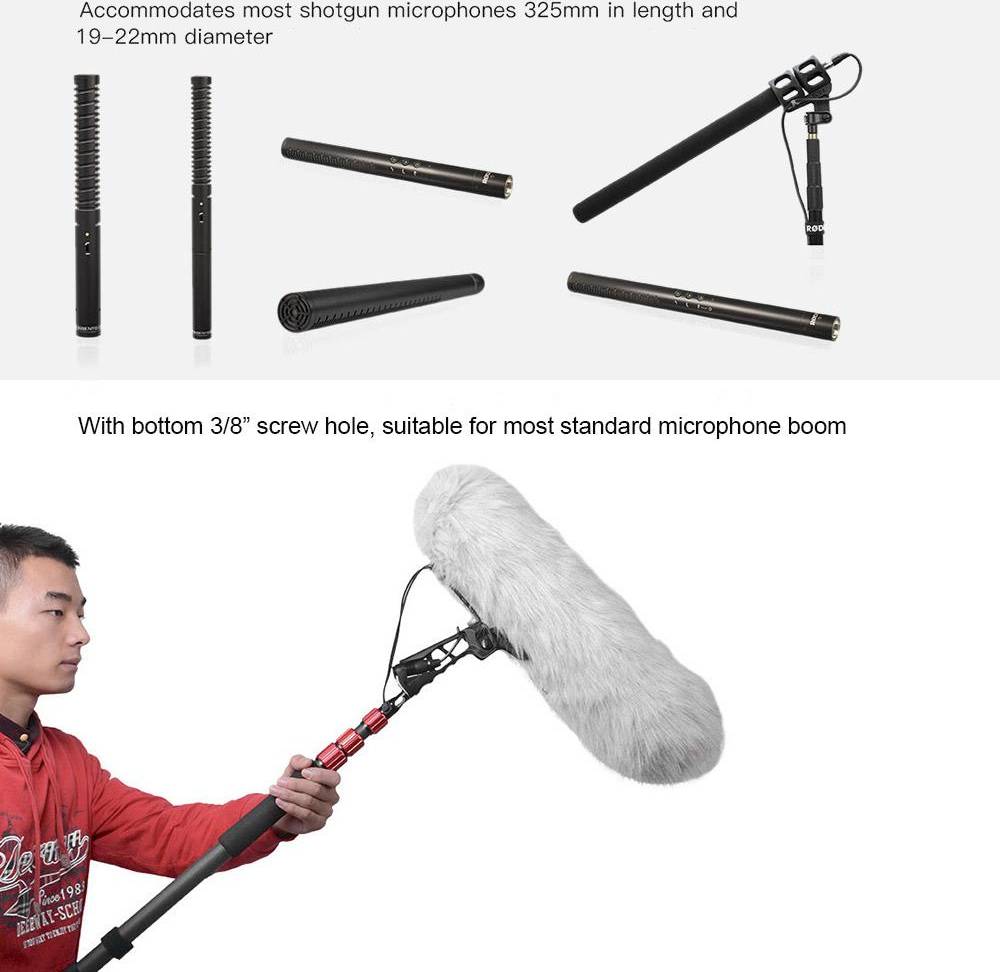 Microphone Wind Protect Cage Windshield Shock Mount Suspension System