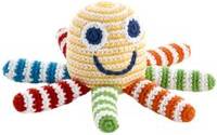 Pebble Octopus Rattle Yellow Bright Yellow 1 Pack