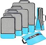 BabyOno Eono Compression Packing Cubes Set Blue