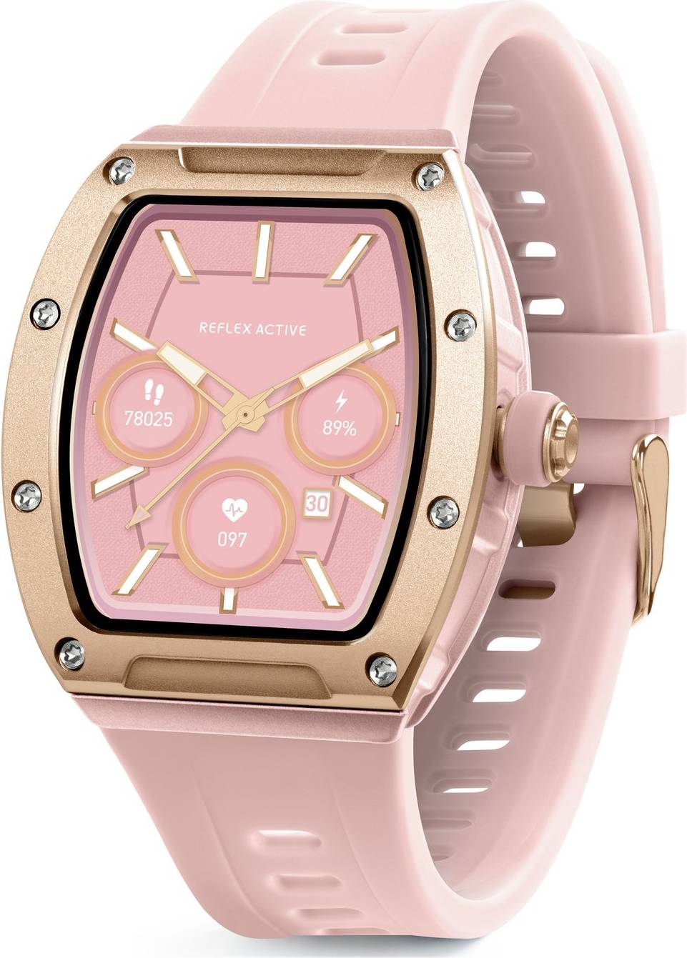 Pink Strap Calling Smart Watch