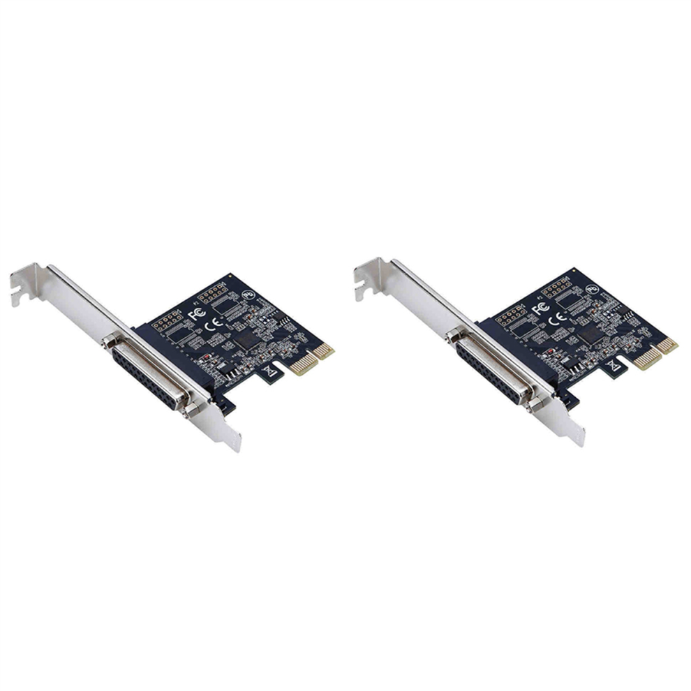 Jojomino 2X High Quality Parallel Port DB25 25Pin Pcie Riser Card Printer Adapter AX99100
