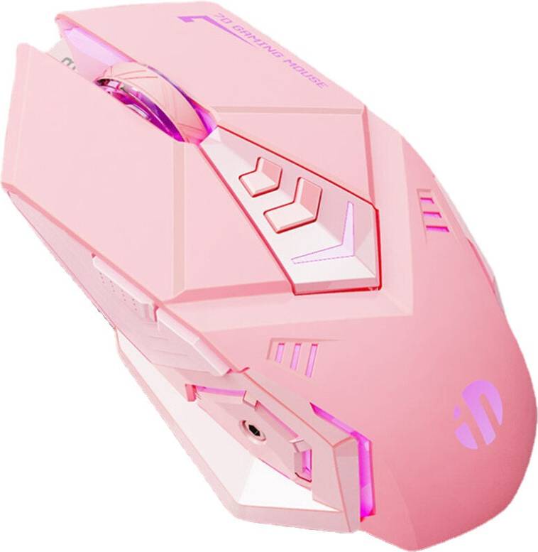 Pink Wired Gaming Mouse 7 Programmable Buttons