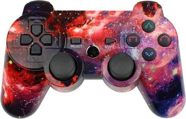 Sony ps3 Maxpower Red Starry Sky For Sony PS3 Wireless Bluetooth-compatible Game Controller With LED Indicator