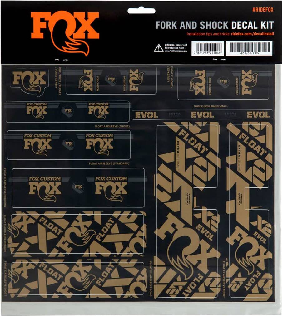 Fox fork Fox Fox Racing Shox Fork & Shock Decal Kit One Size