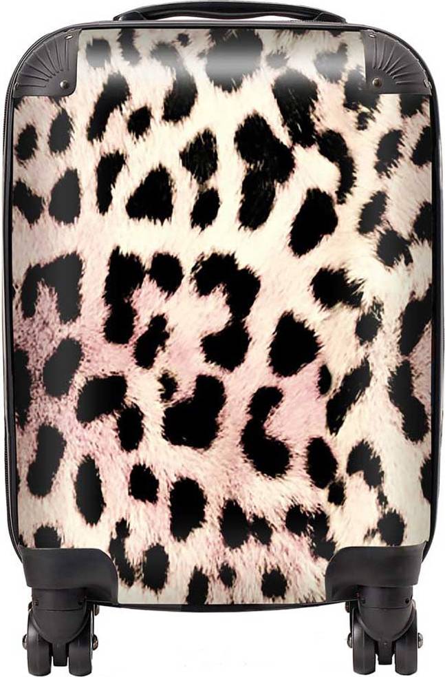 Designer Small Leopard Hide Suitcase