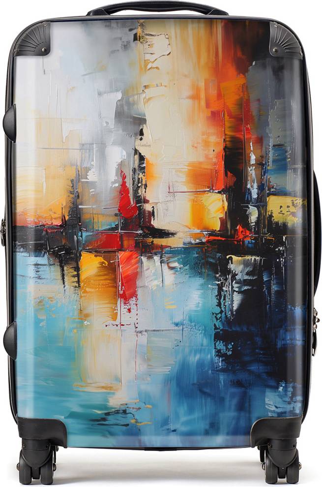 Warren Reed Medium Reflective Splendour City In Abstract Suitcase