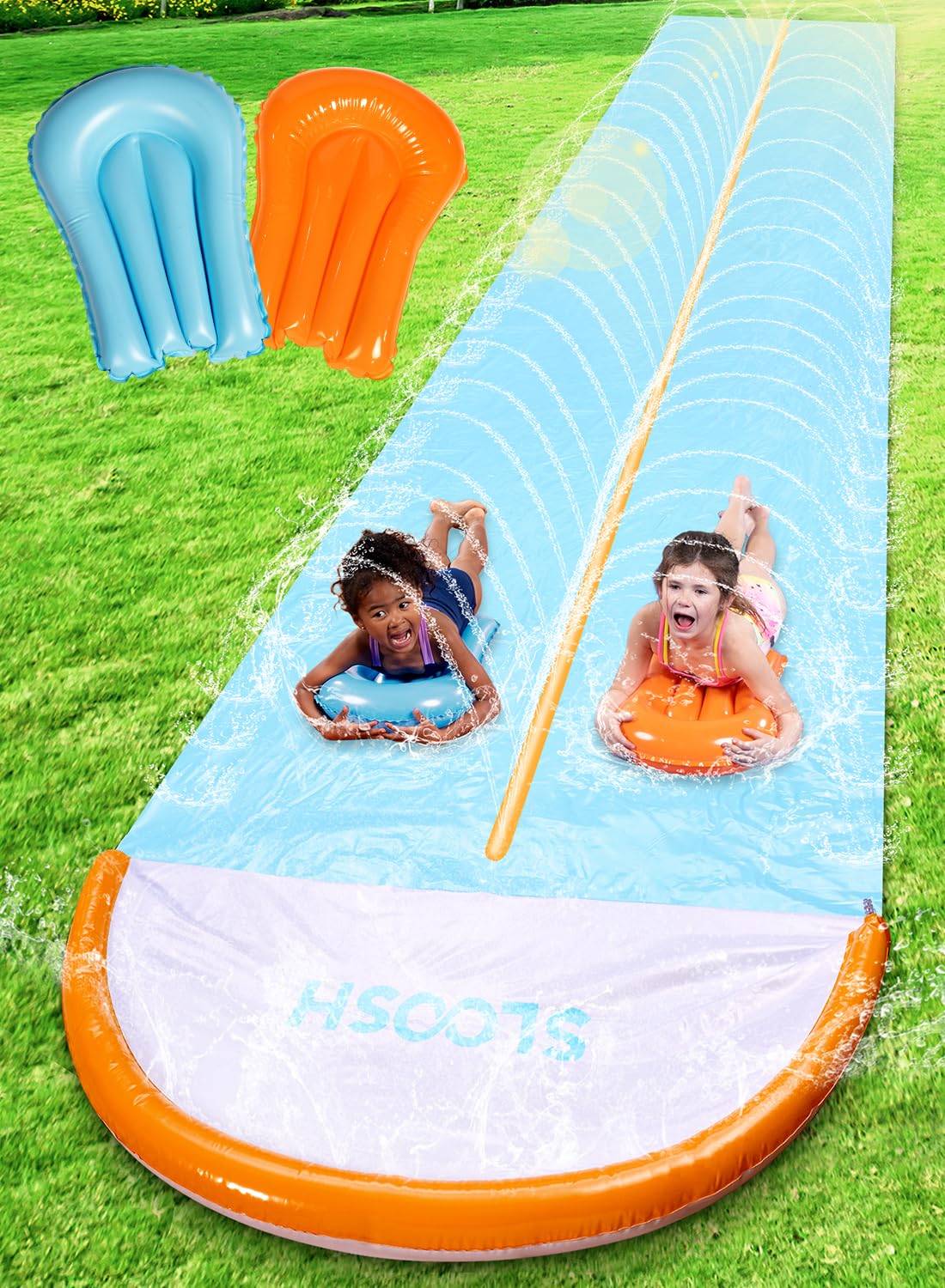 Sloosh 32.5ft Water Slide 2 Inflatable Boards