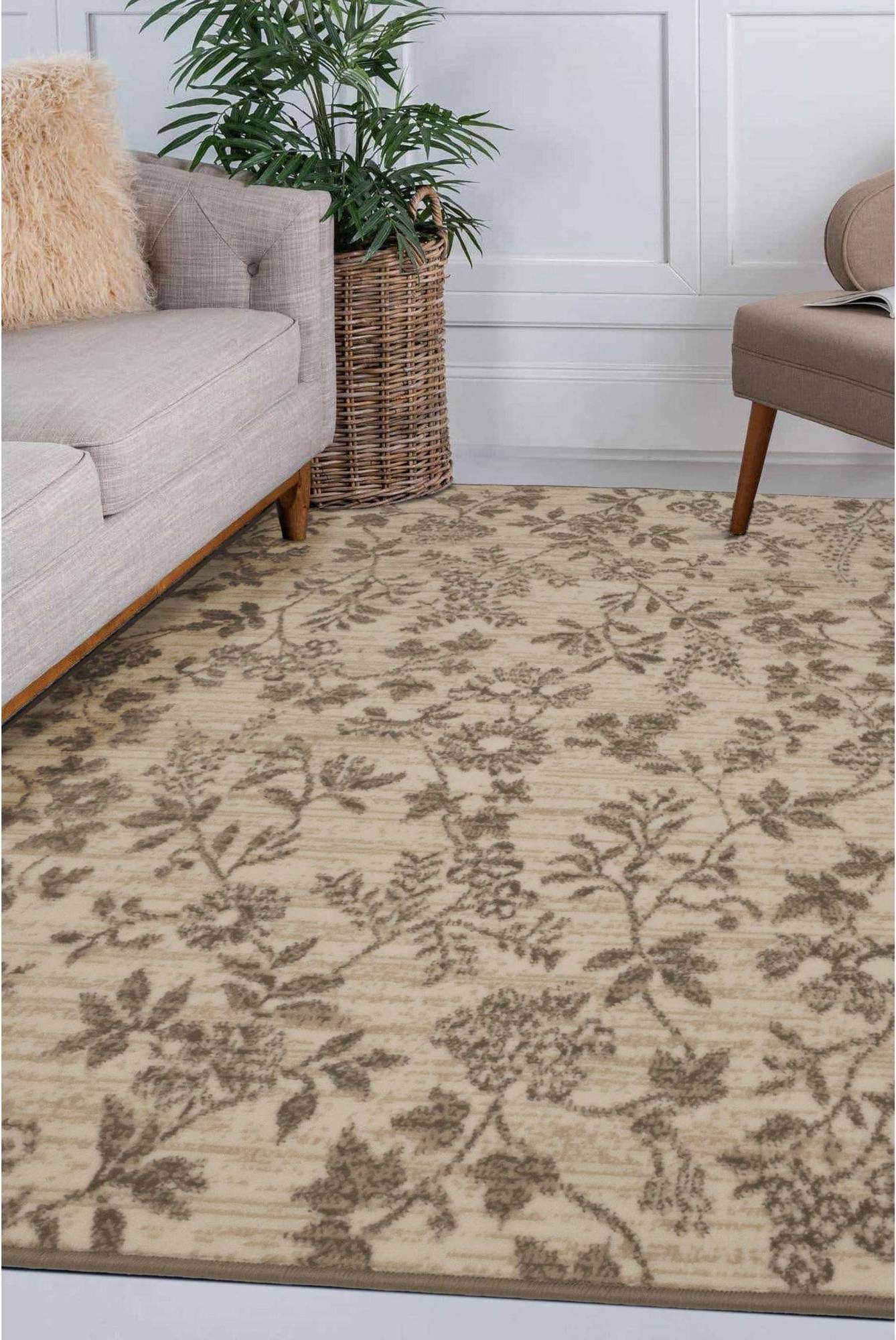 Homemaker Maestro Floral Patterned Rug 160 x 230 Natural