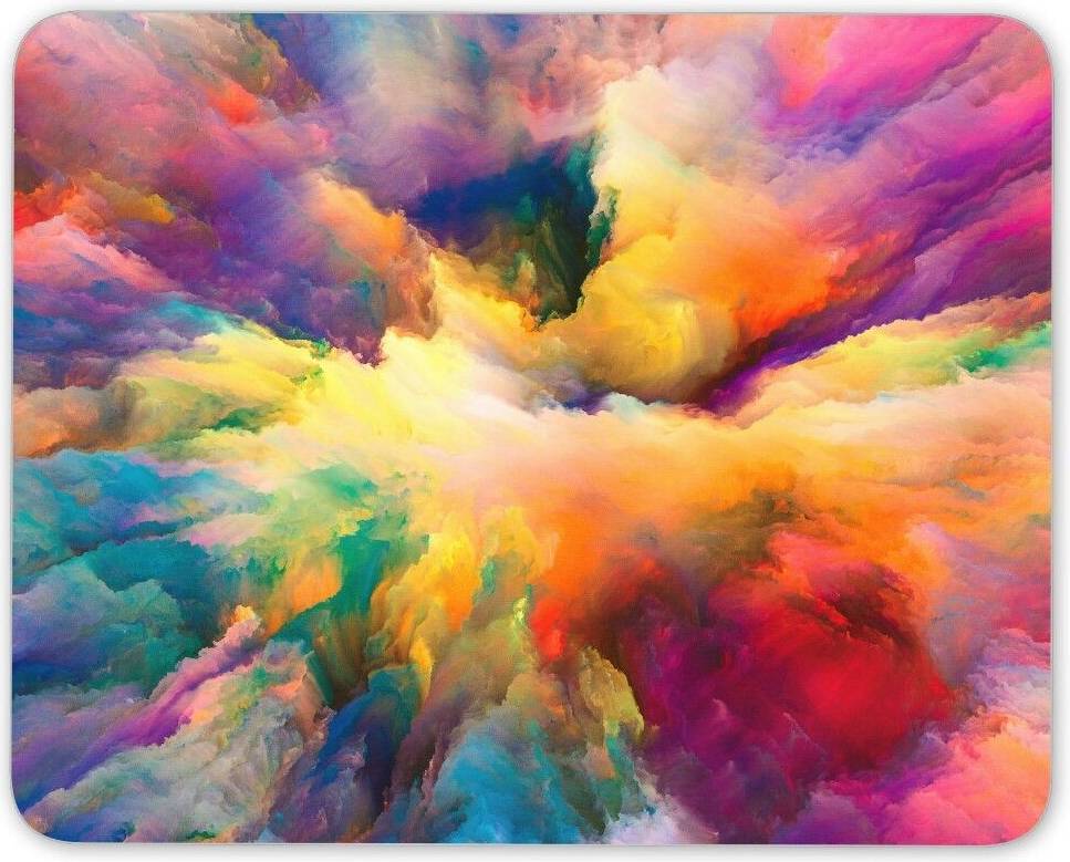 Destination Vinyl Multi Coloured Cloud Explosion Mouse Mat Pad