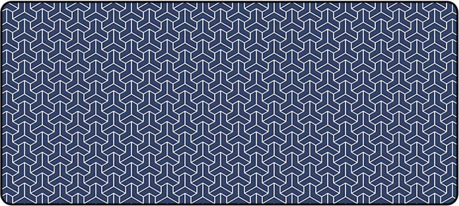 Greenzech Blue Triangle Pattern Extra Large Mouse Pad