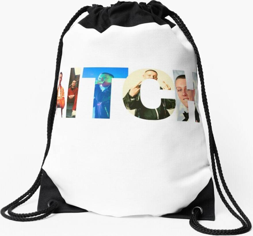 Famgem Drawstring Bag Aitch Rapper Sticker Sport Gym Shoe Backpack