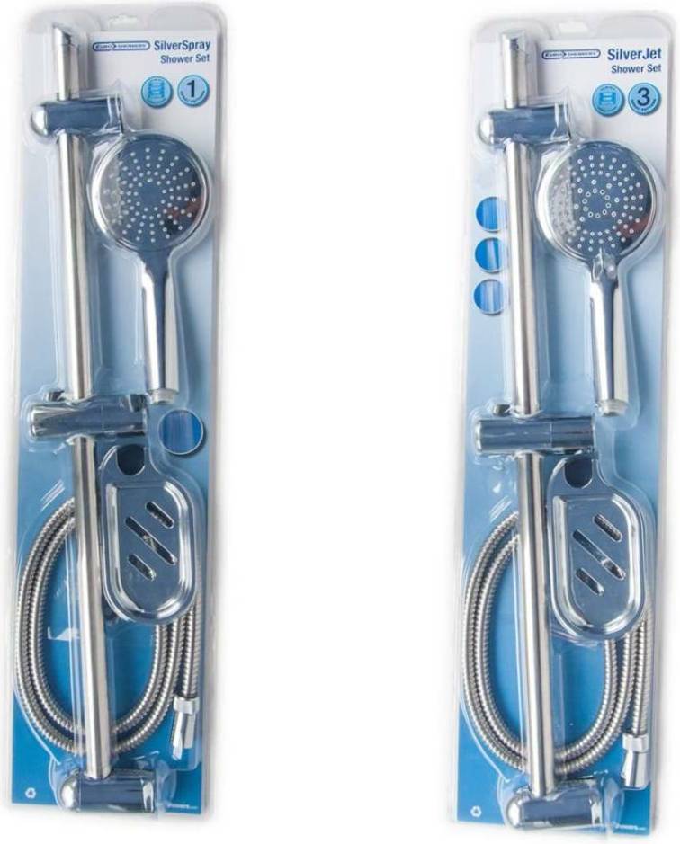 Euroshowers Single Function Three Function Shower Kit Chrome