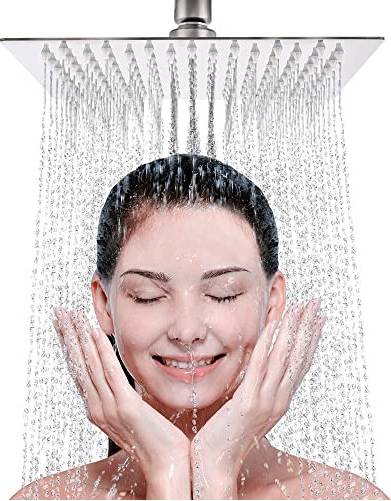 Square Rainfall Shower Head 8 Inch Large
