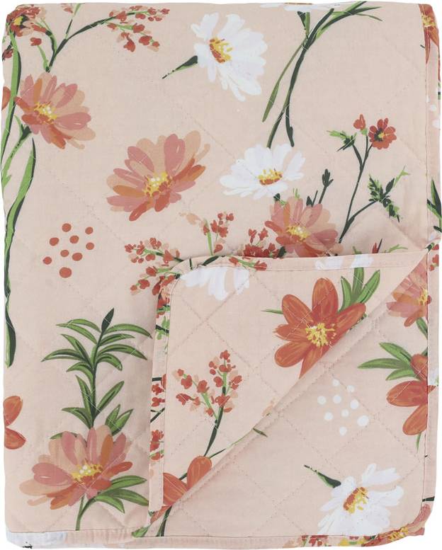 Chic Antique Aix Pläd Blommig Rosa Filt Rosa