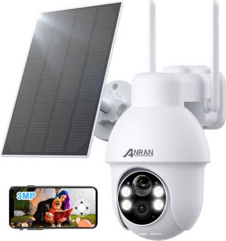 Solar powered security cameras Anran Solar Battery Powered Wireless Security Camera System