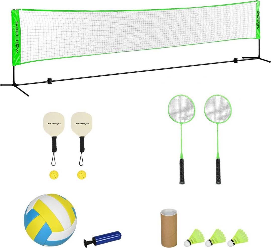 Northio Badmintonset Med Stativ 4 Racketar