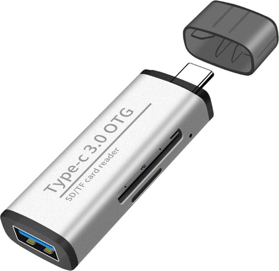 Type-C Card Reader TF SD Memory Card Reader High Speed USB3.0