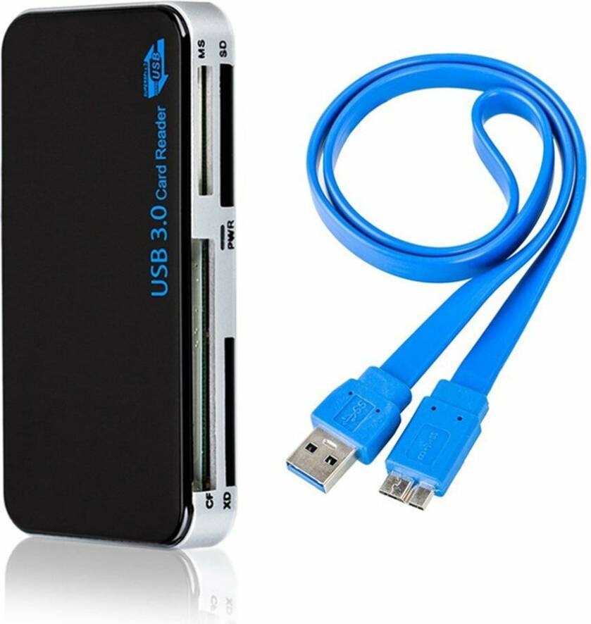 6-In-1 Multifunction Aluminium Alloy Card Reader USB 3.0
