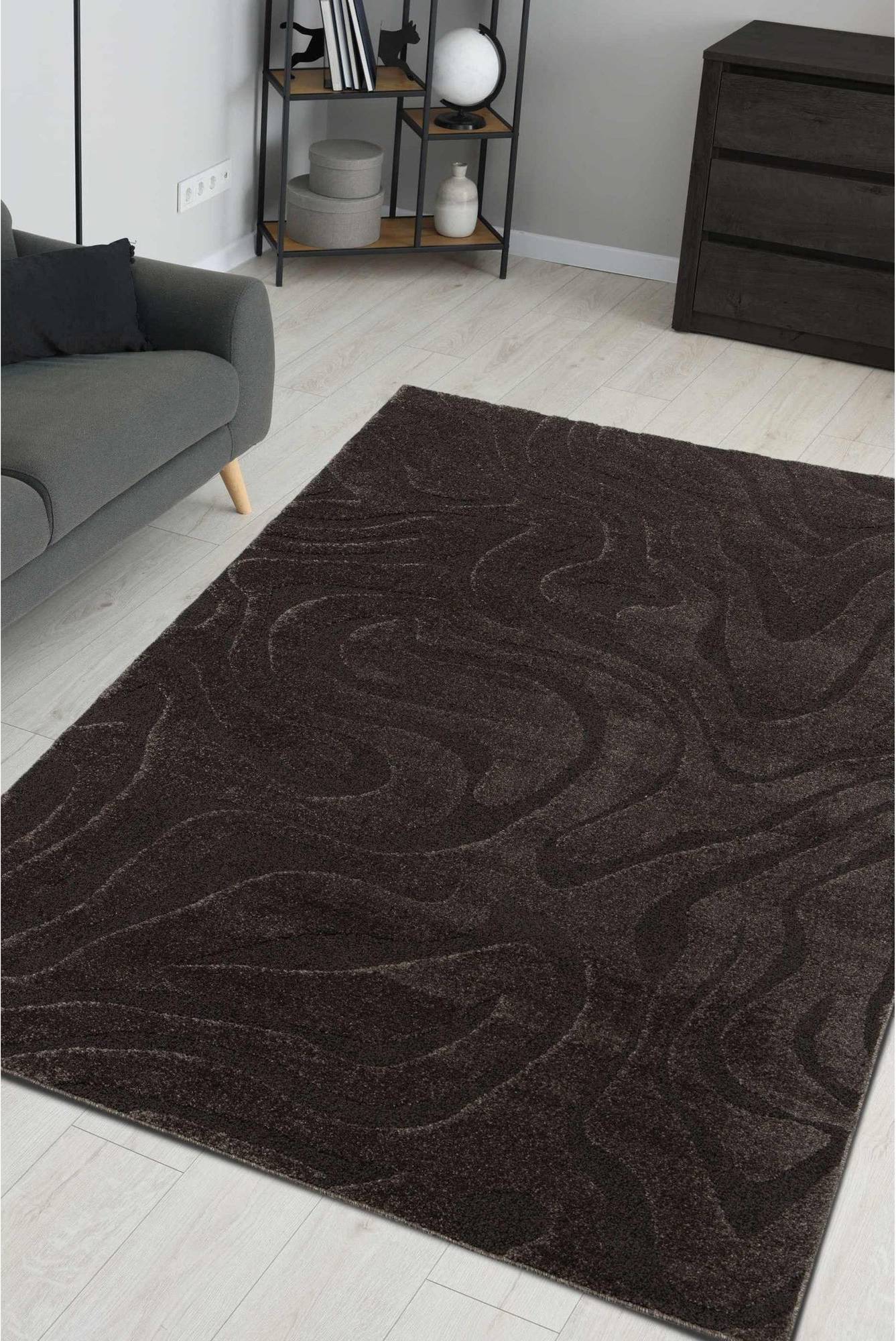 Homemaker Reef Ripple Anthracite Rug 160 x 230 Grey