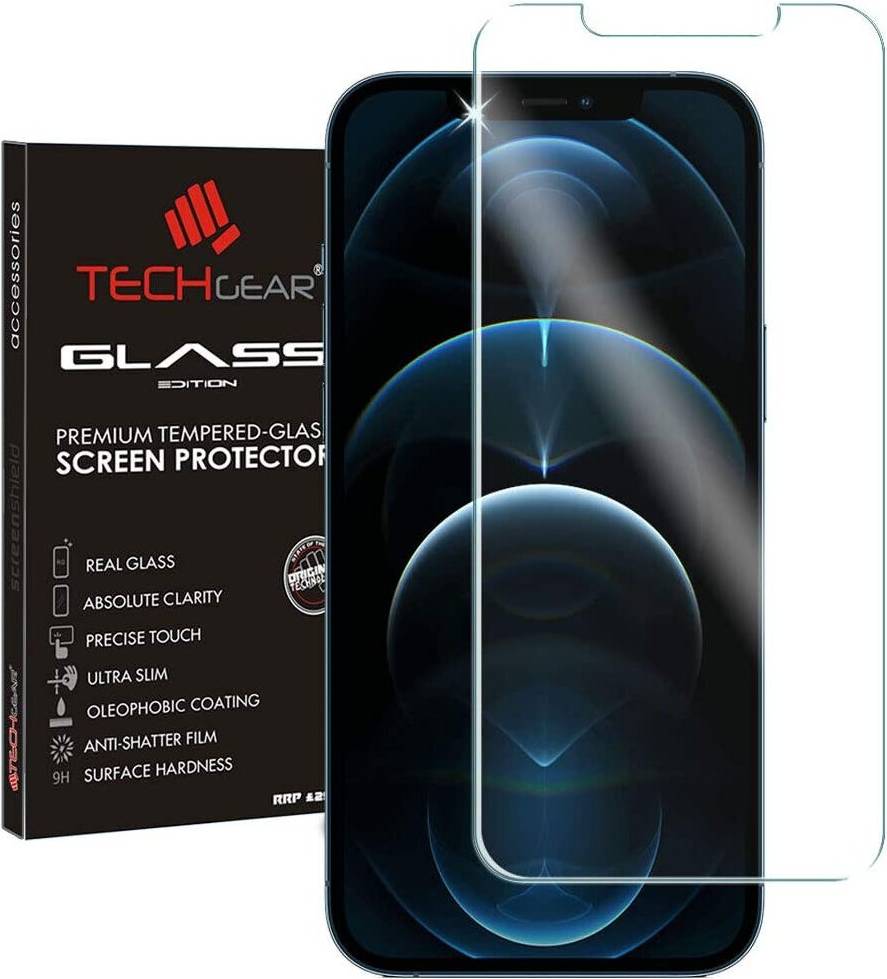TechGear Tempered Glass Screen Protector for iPhone 12 Pro Max