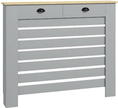 Homcom Radiator Cover With Drawer 111 cm Grey