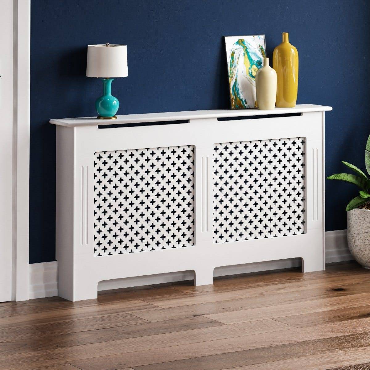 Vida Designs Oxford Radiator Cover White Large