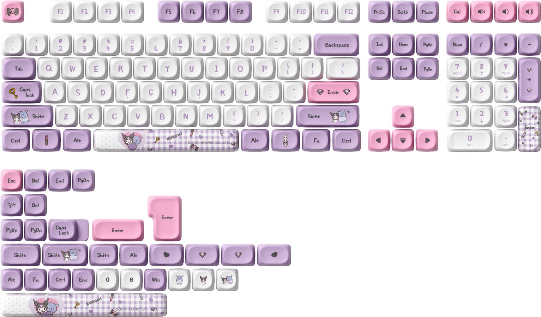 Kuromi Akko Kuromi Keycap Set