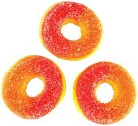 Mini Peach Rings 1 kg