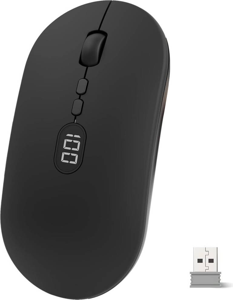 Black Wireless Computer Mouse 1600 DPI