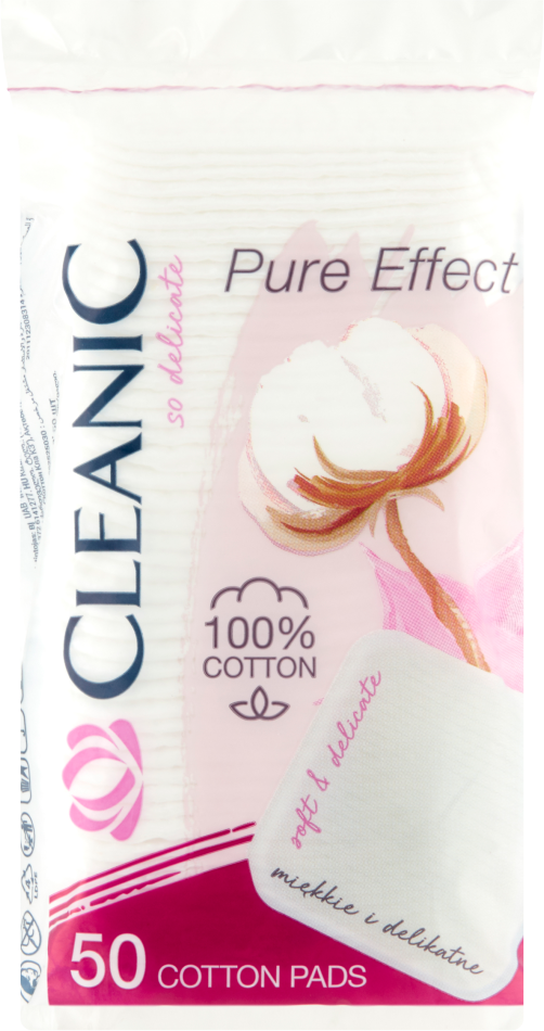 Cleanic Pure Effect Soft Touch Square 50 Pieces