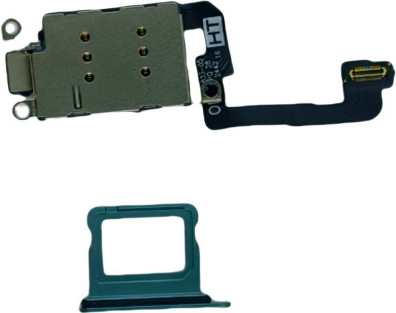 FoneFunShop Dual Sim Reader and Sim Tray Compatible With iPhone 16 Plus Green
