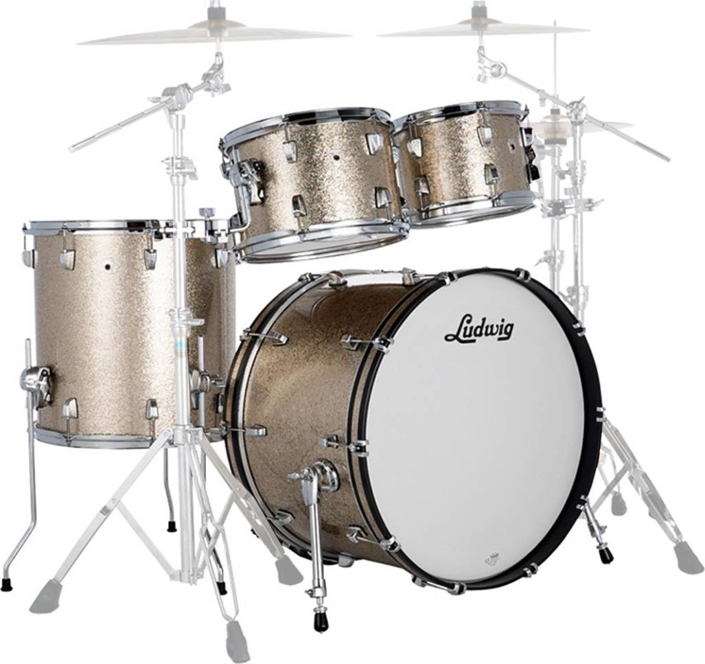 Ludwig Neusonic 22 Inch Rapid MOD2 Shell Pack Titanium Super Sparkle