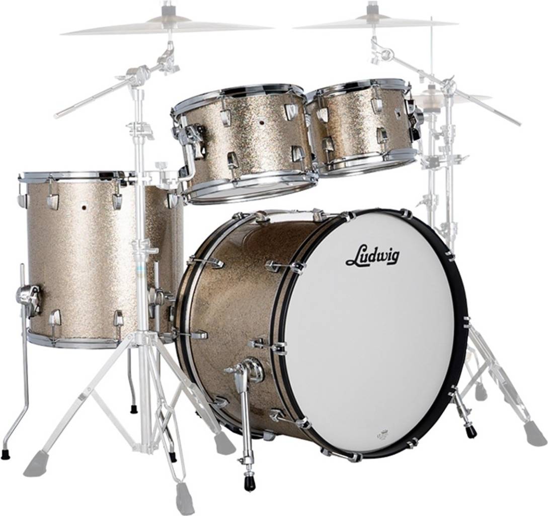 Ludwig Neusonic 22 Inch Mod 2 Shell Pack Titanium Super Sparkle