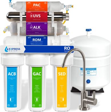 Express water filters Express Water 7-Stage Multi-Method Reverse Osmosis Filtration System ROALKUV10MBN