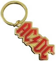 AC/DC Logo Keyring - Light Red