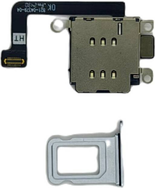 FoneFunShop Dual Sim Reader And Sim Tray Compatible With iPhone 15 Plus Blue