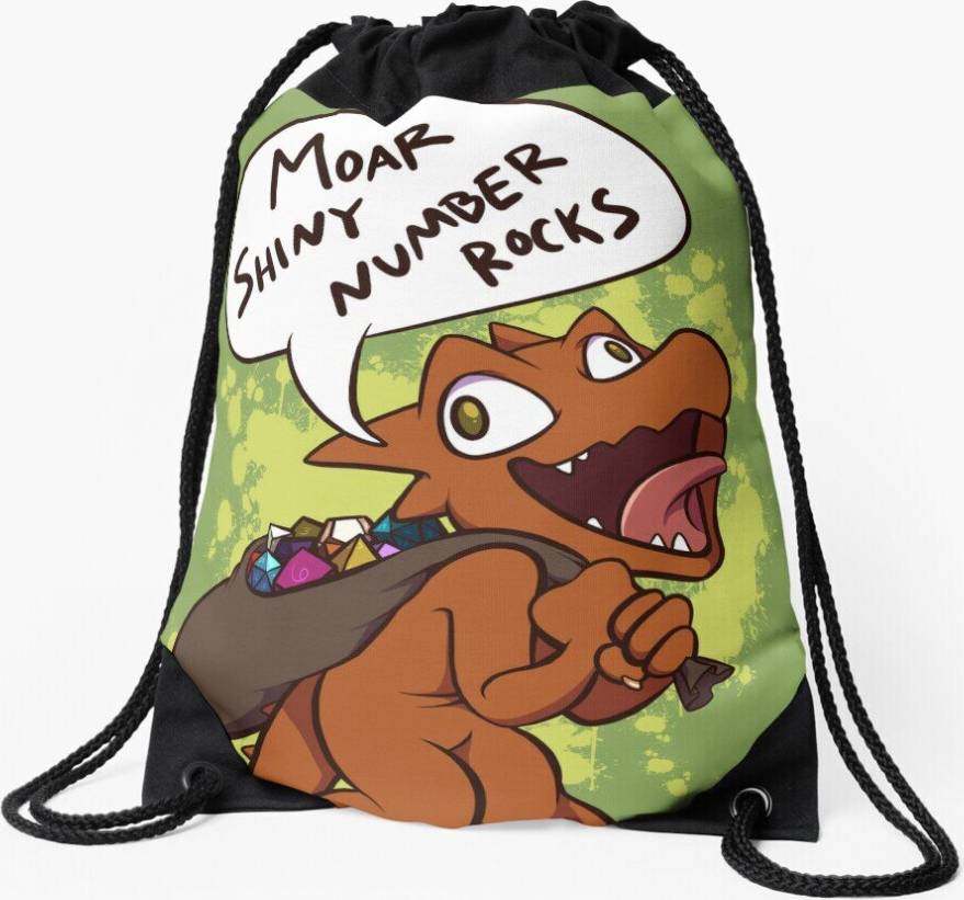 Famgem Drawstring Bag Moar Shiny Number Rocks - Sport Gym Shoe Backpack