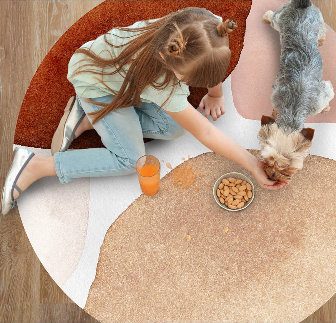 Ivy Bronx Machine Printed Area Rug Round 100 cm